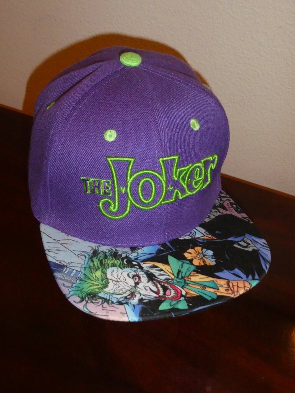 DC Comics The Joker Snap-back Baseball Cap NWOT
